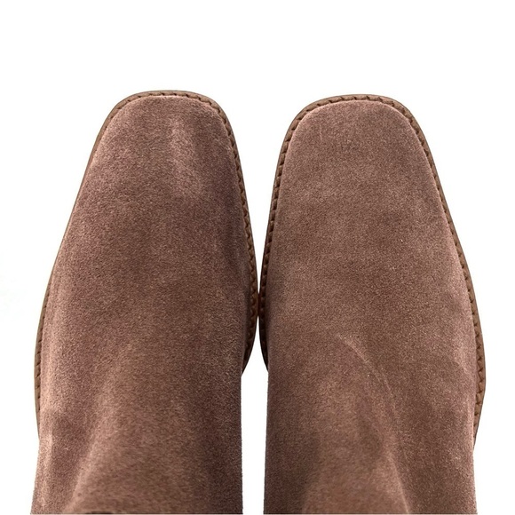 New Lucky Brand Kamaree Western Cowboy Bootie Chocolate Brown Suede Size 8.5 - Picture 6 of 10